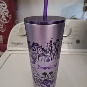 Disneyland Purple Tumbler with Straw